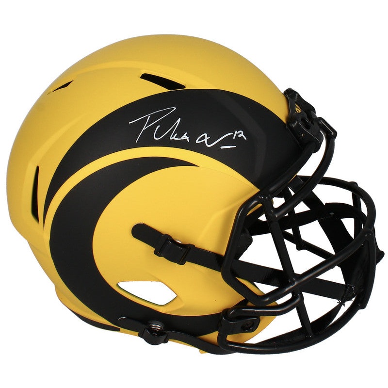 Puka Nacua Autographed Los Angeles Rams ‘RAVE’ Full Size Speed Helmet Fanatics