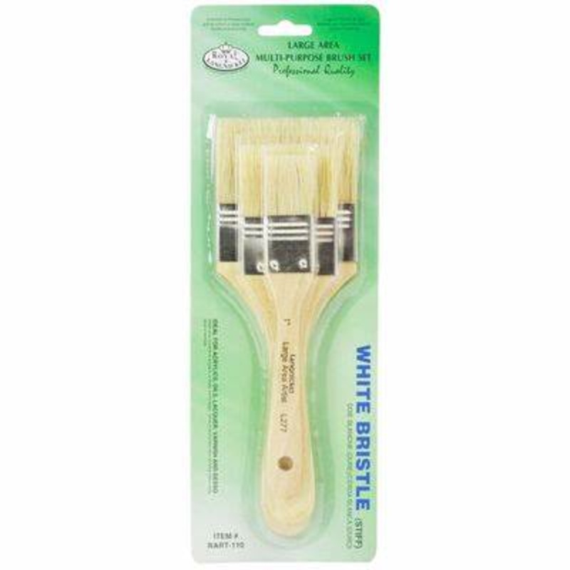Royal Brush Large Area Brush Sets, White Bristle Set – Peggable