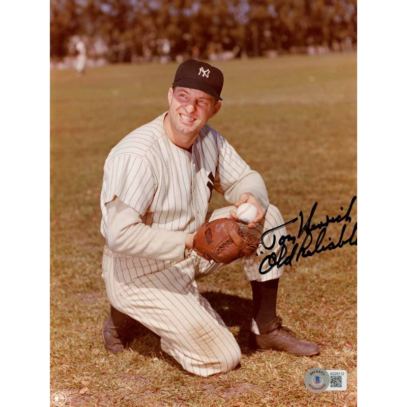 Tom Henrich Autographed/Signed New York Yankees 8×10 Photo BAS 50407