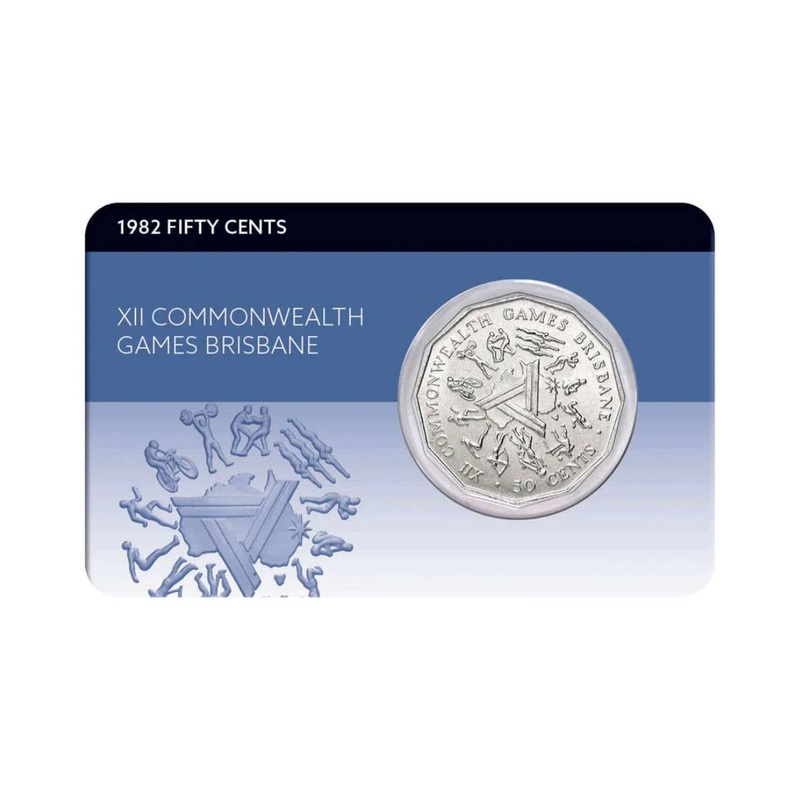 XII Commonwealth Games Brisbane 1982 50c Cu-Ni Coin Pack