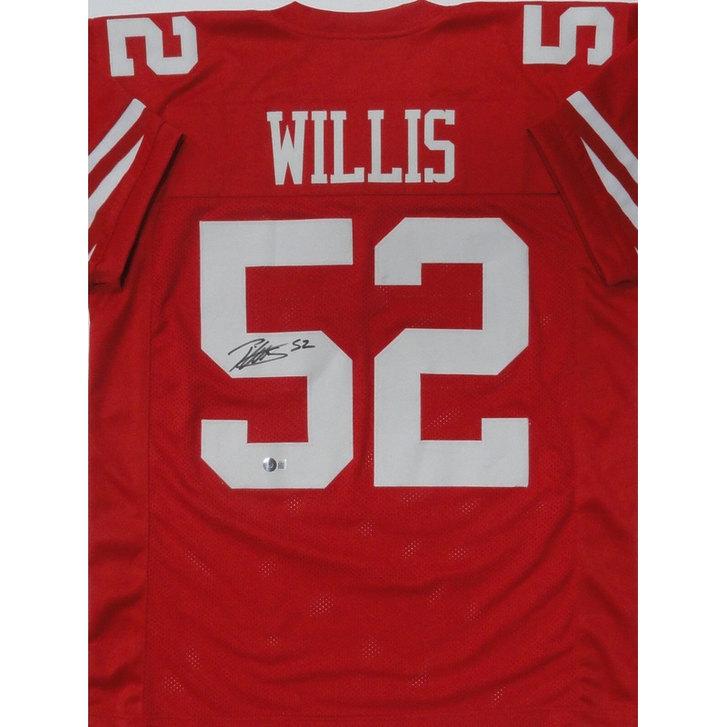 49ers PATRICK WILLIS Signed Custom Replica San Francisco Jersey AUTO – BAS