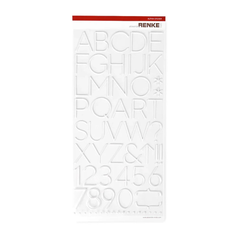 Alexandra Renke Alpha Sticker Large Alphabet White