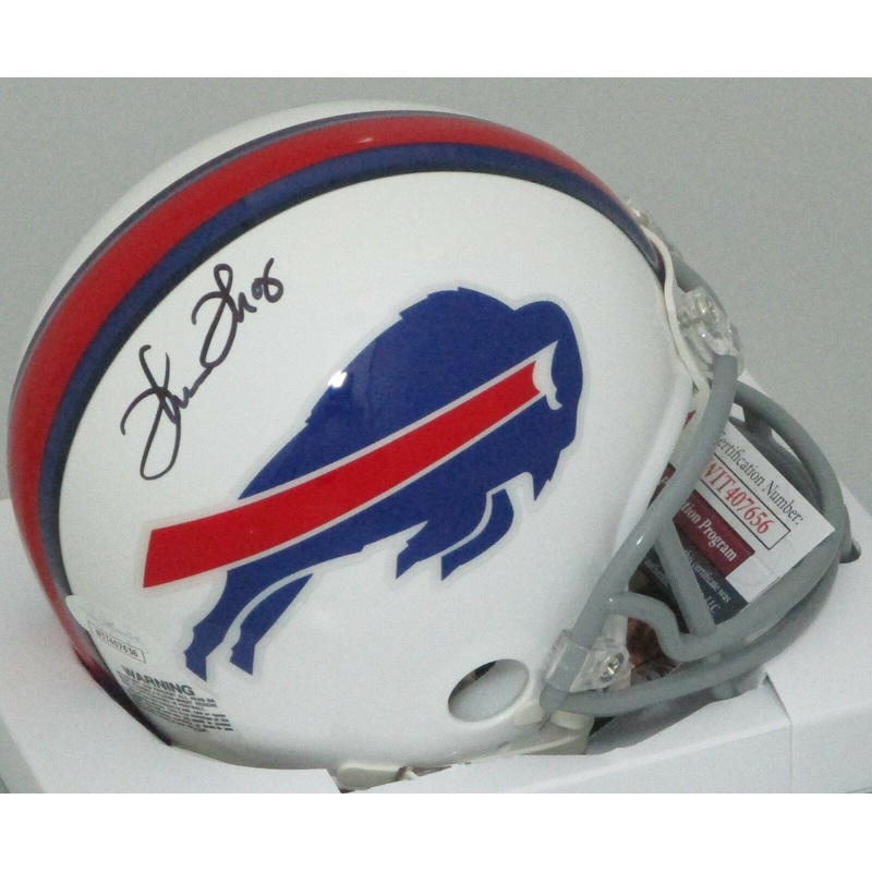 Bills Hall of Famer THURMAN THOMAS Signed Riddell White Mini Helmet AUTO – JSA