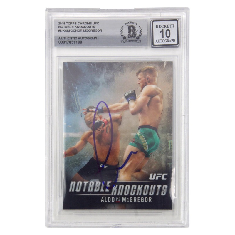 Conor McGregor Signed 2018 Topps Chrome UFC Notable Knockouts – BGS 10 Autograph