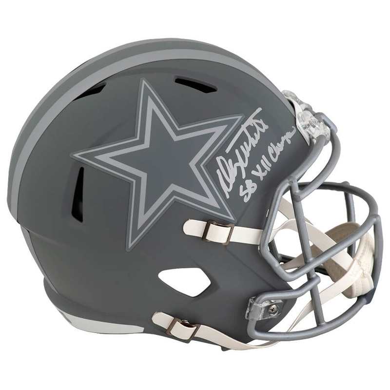 Danny White Signed Cowboys SLATE Riddell F/S Replica Helmet w/Champs – (SS COA)