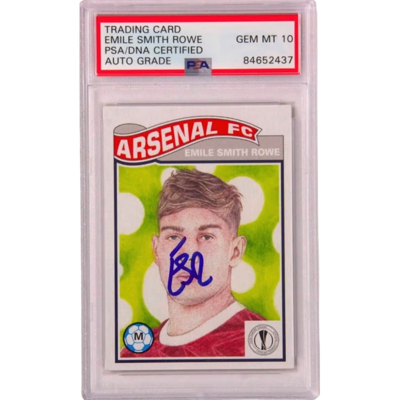 Emile Smith Rowe Signed 2021 Topps Living Set #290 – PSA 10 Autograph