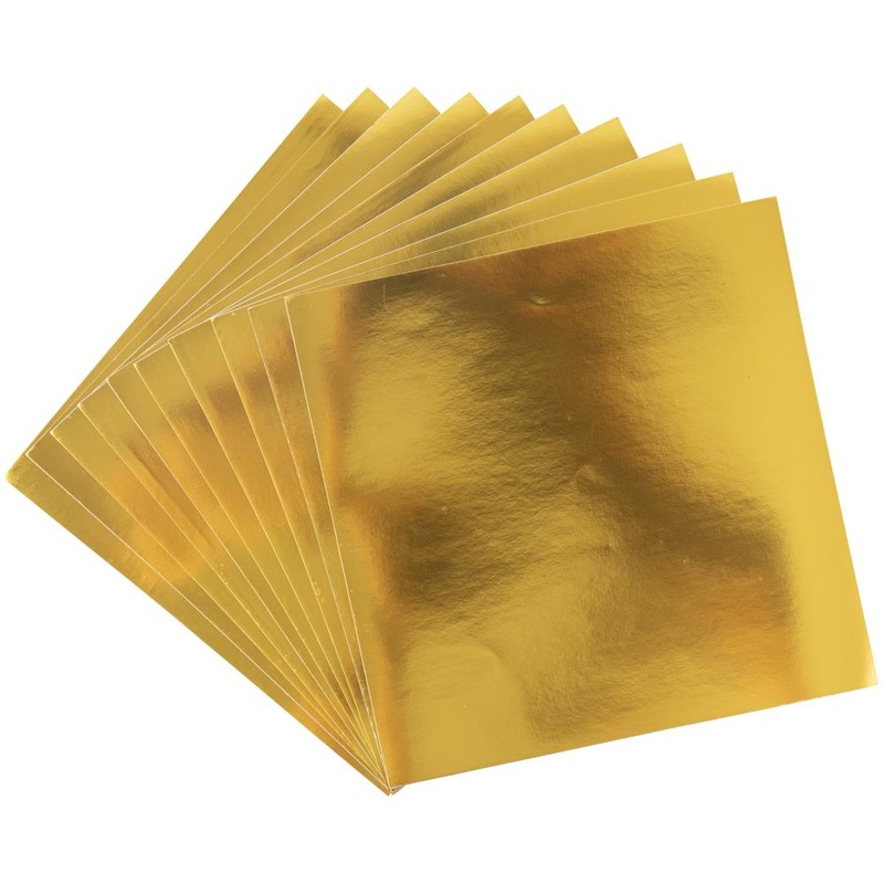 Sizzix Surfacez Aluminum Metal Sheets 6X6 10/Pkg Gold