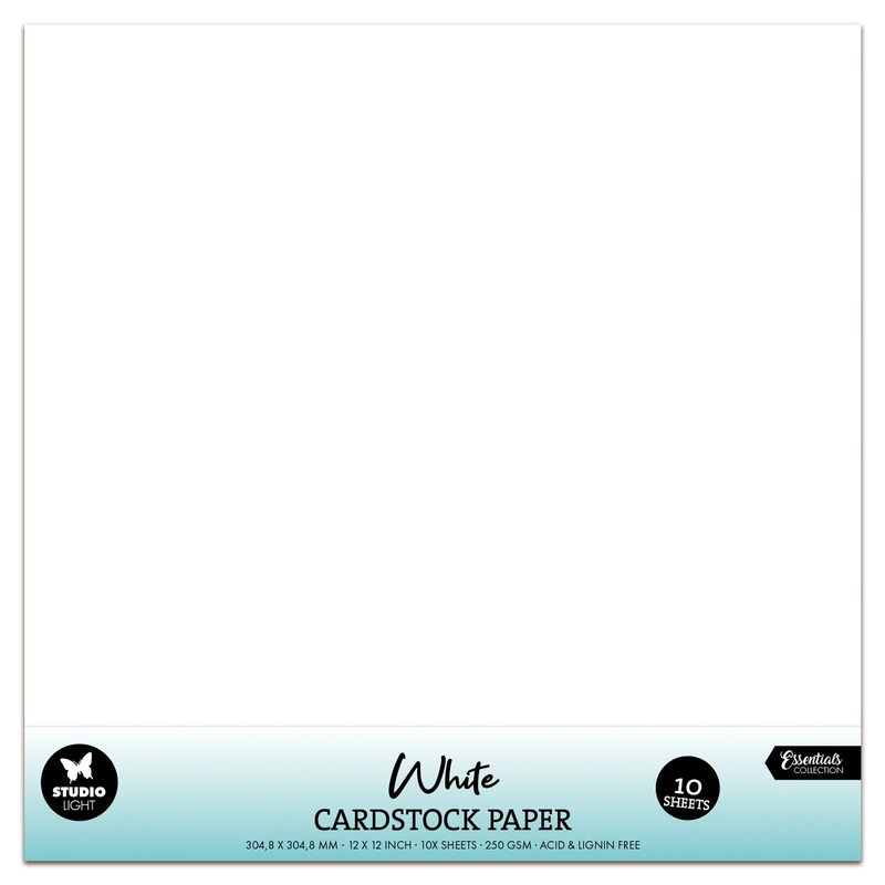 Studio Light Essentials White Cardstock 30x30cm – 250 gsm