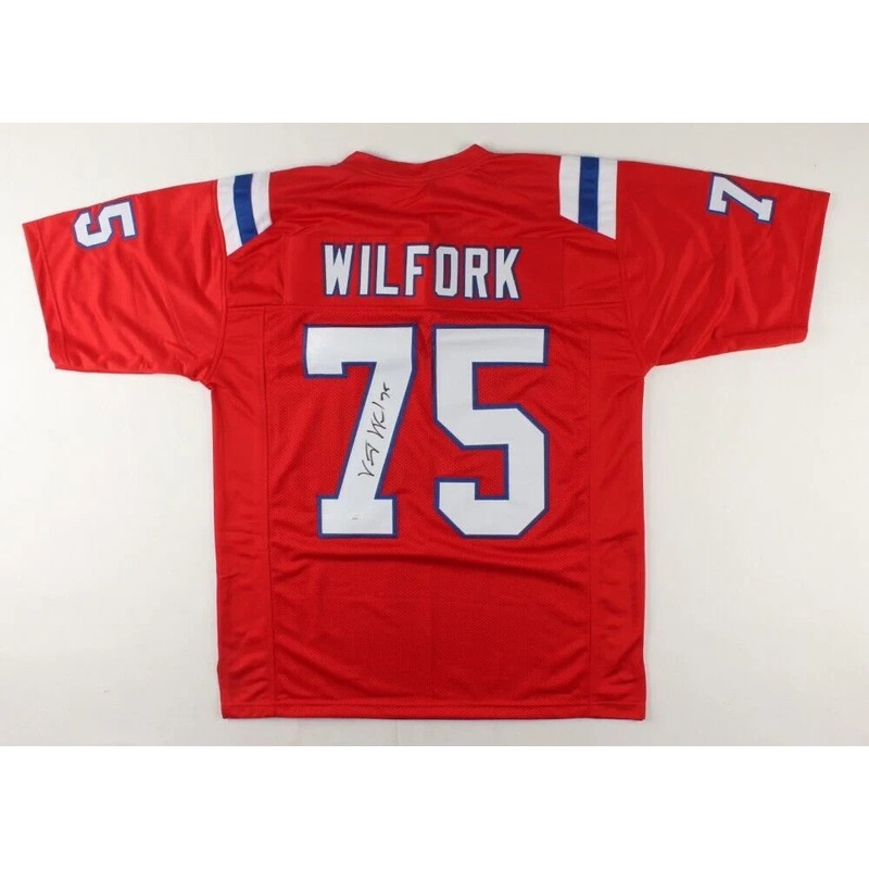 Vince Wilfork Signed New England Patriots Jersey (Beckett) 2xSuper Bowl Champ NT