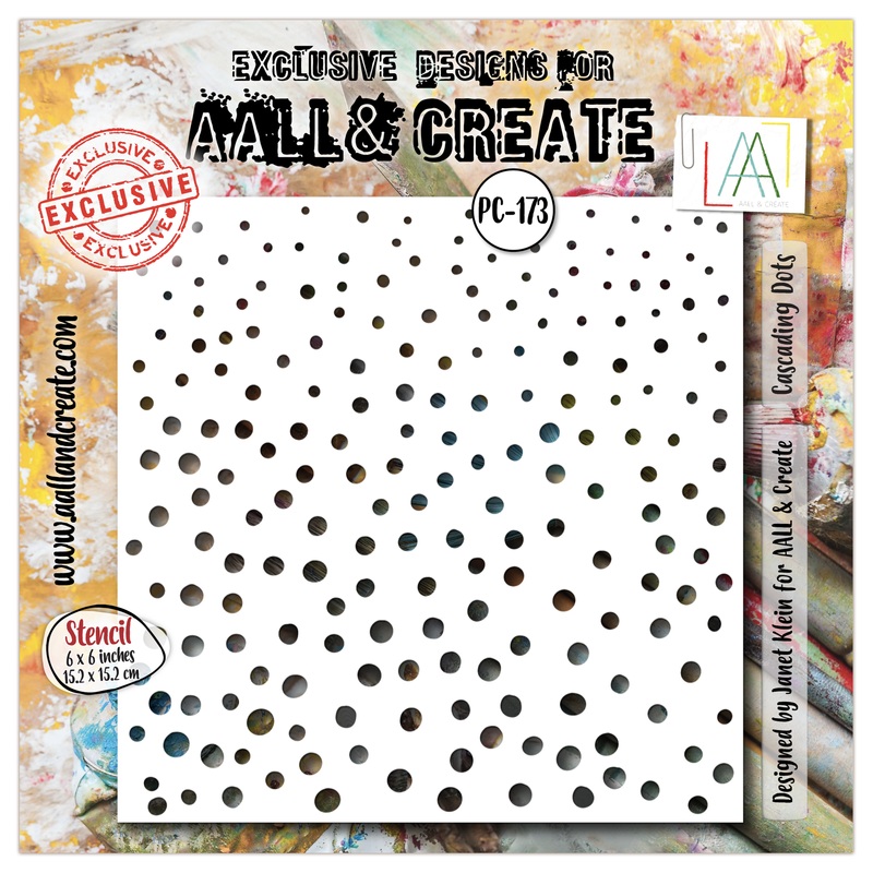 #173 – 6×6 Stencil – Cascading Dots
