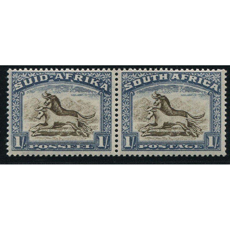 1939 1/-   BROWN & CHALKY BLUE  MNH- SACC 61