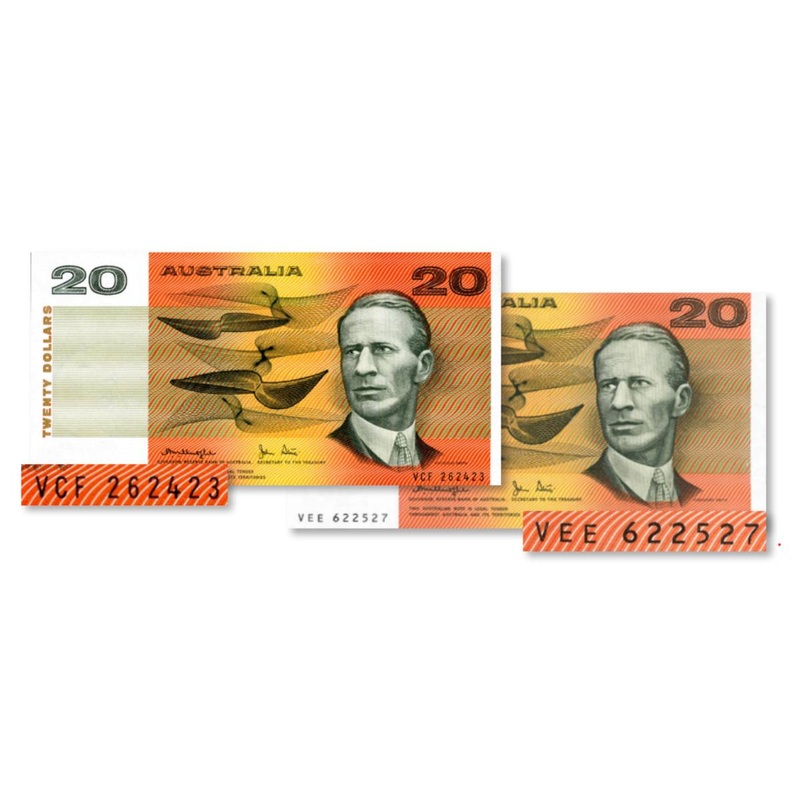 1979 $20 R407a & R407b Knight/Stone Gothic & OCR-B serial pair Uncirculated (2 notes)