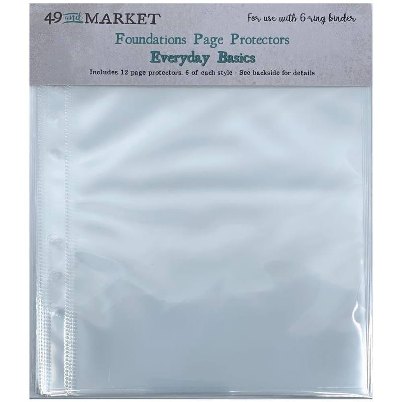49 And Market Foundations Page Protectors 6X8 12/Pkg Everyday Basics