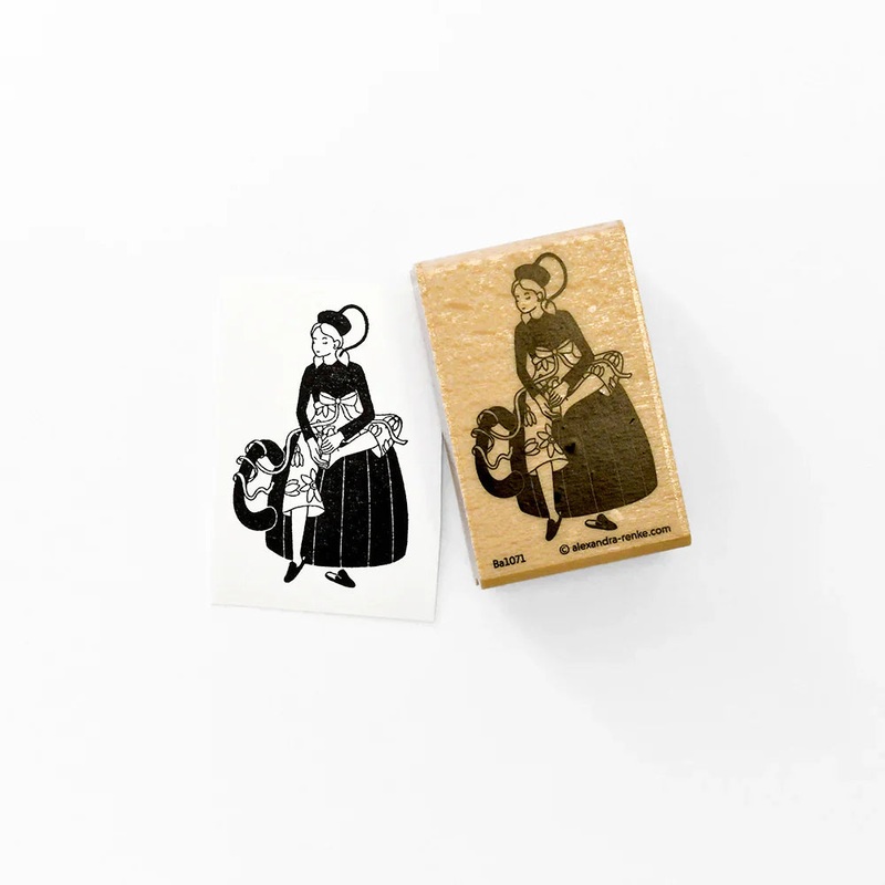 Alexandra Renke Wooden Stamp Figurines Child on Cup