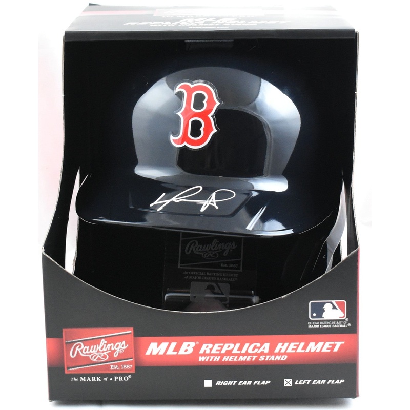 David Ortiz Autographed Boston Red Sox F/S Replica Helmet w/Stand-Beckett W Holo