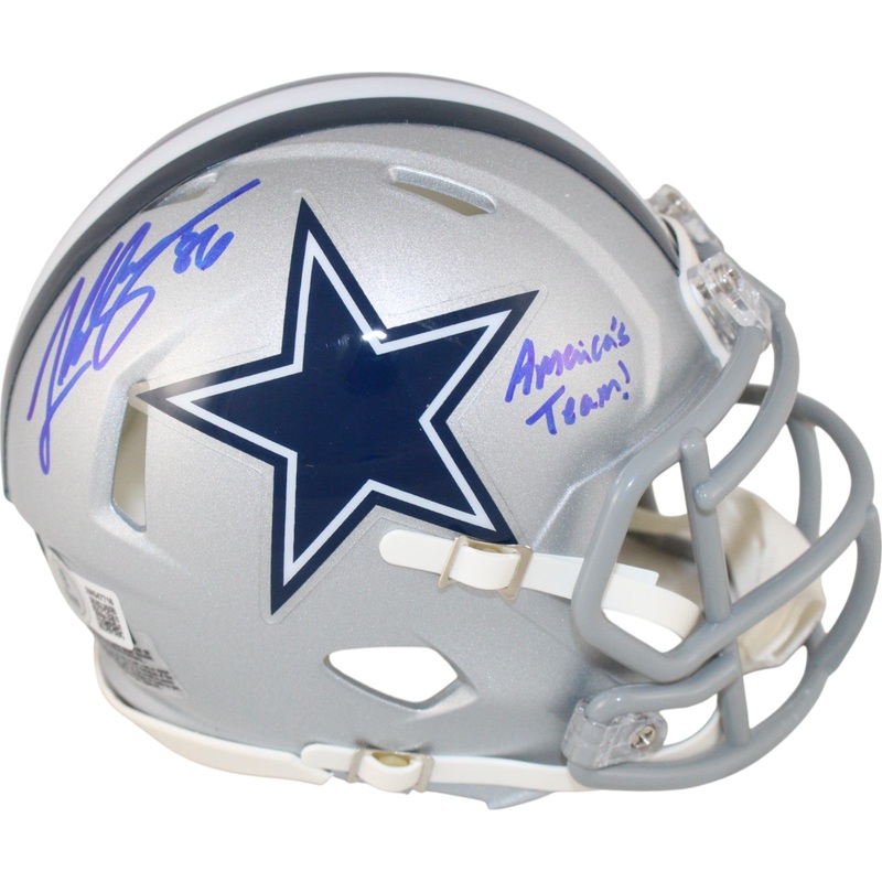 Luke Schoonmaker Signed Dallas Cowboys Mini Helmet America’s Team Beckett 51148