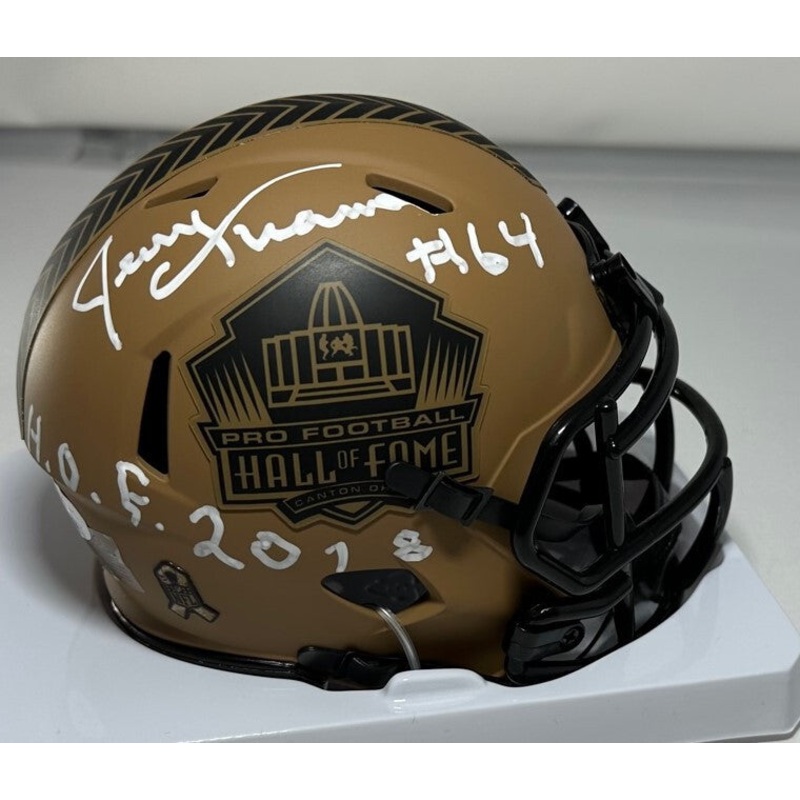 Packers JERRY KRAMER Signed 2023 SALUTE SERVICE HOF Logo Mini Helmet AUTO JSA