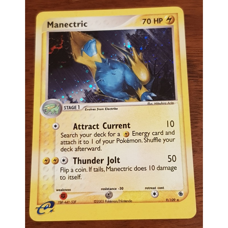 Pokemon EX Ruby and Sapphire Manectric #9/109 Reverse Holo Trading Card