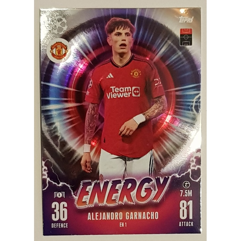 2023-24 Topps Match Attax UCL Alejandro Garnacho Energy #EN1 Trading Card