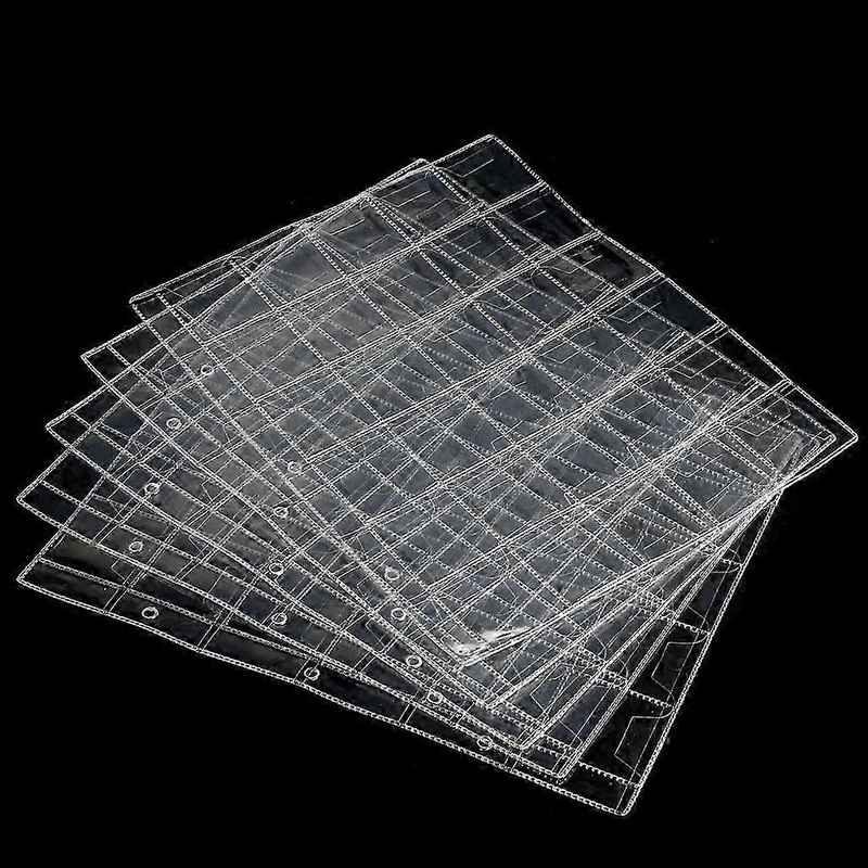 30 Pockets Coin Collection Pages Coin Binder Inserts Sleeves Coins Holder Album