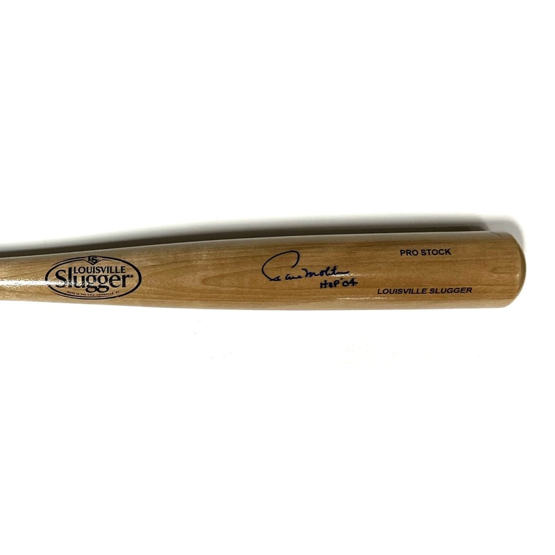 Brewers PAUL MOLITOR Signed Louisville Slugger Blonde Bat AUTO w/ HOF ’04 – BAS