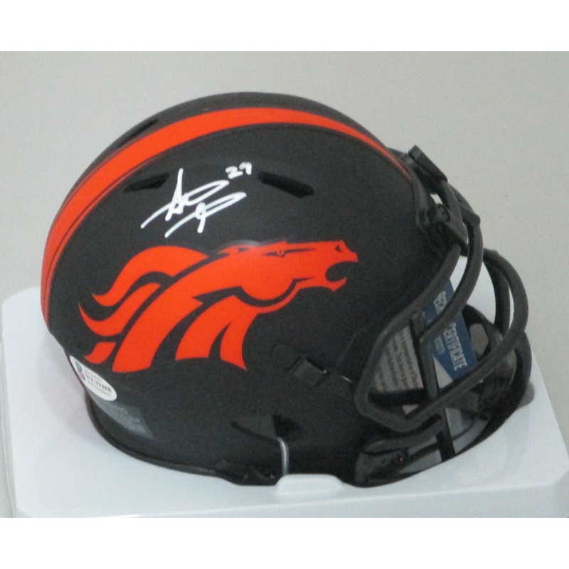 Broncos STEVE ATWATER Signed Replica ECLIPSE Speed Mini Helmet AUTO – HOF – BCA