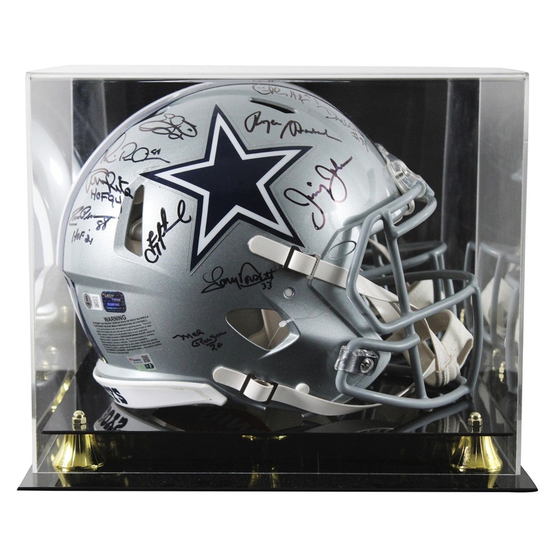Cowboys ROH (11) Aikman, Smith +9 Signed F/S Speed Proline Helmet w/ Case BAS W
