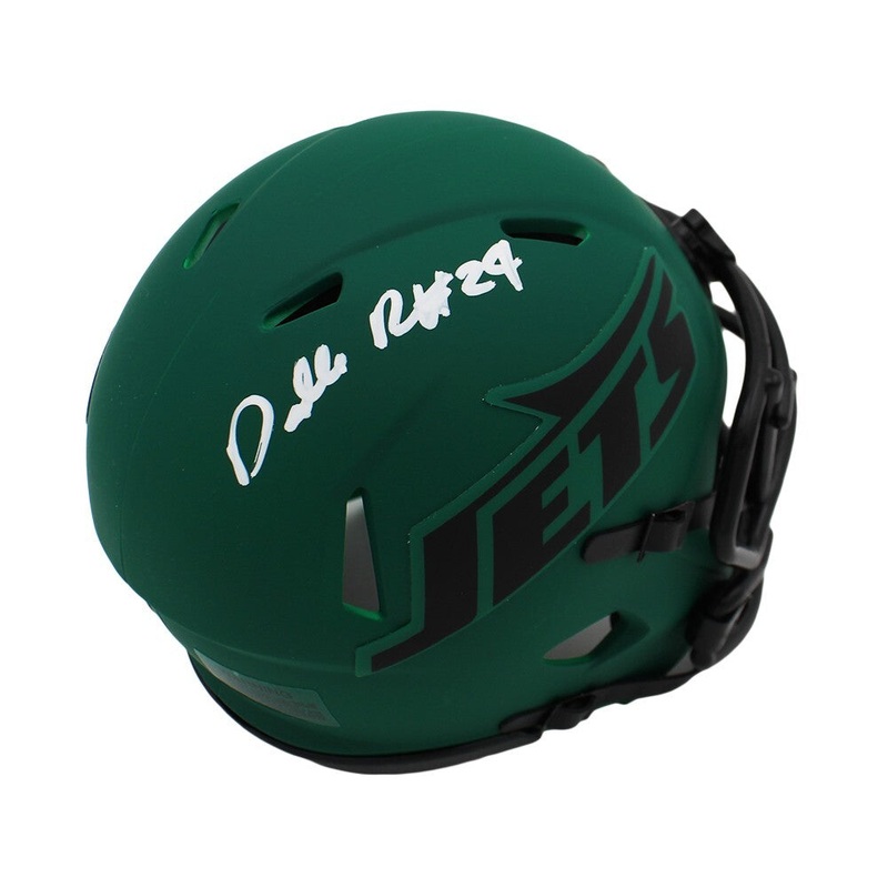Darrelle Revis Signed New York Jets Speed Rave NFL Mini Helmet