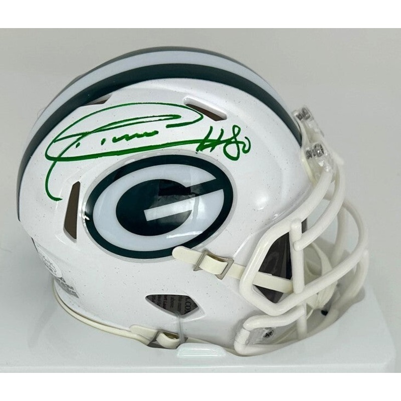 Packers DONALD DRIVER Signed Riddell ALTERNATE WHITE Speed Mini Helmet AUTO JSA