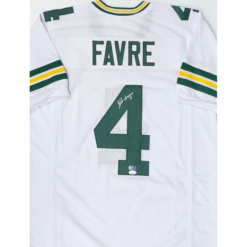 Packers Hall of Famer BRETT FAVRE Signed Custom Replica White Jersey AUTO – JSA