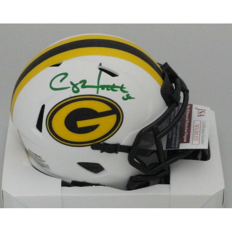 Packers SB Champ CLAY MATTHEWS Signed Riddell LUNAR Speed Mini Helmet AUTO – JSA