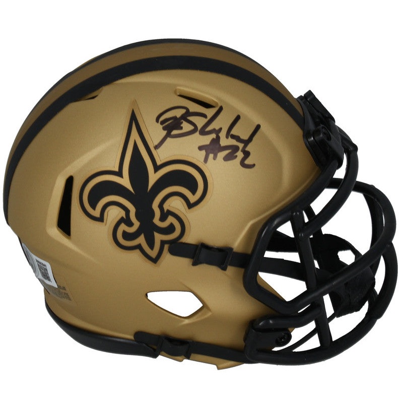 Rashid Shaheed Autographed Saints RAVE Mini Speed Helmet Beckett