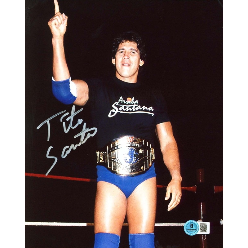 Tito Santana WWE Authentic Signed 8×10 Vertical Photo Autographed BAS 1