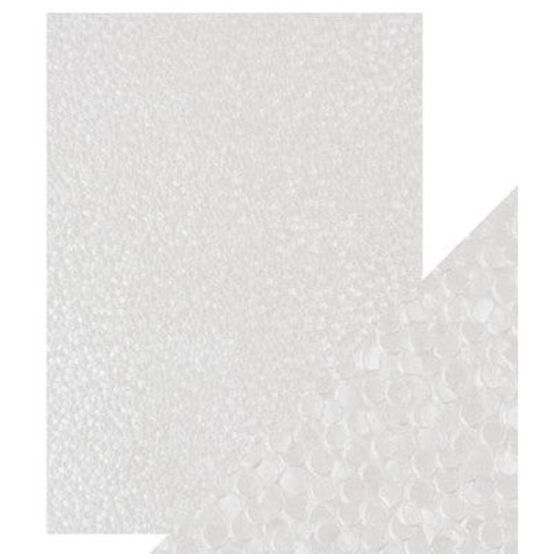 Tonic Studio Craft Perfect A4 Embossed Cotton Paper, Snowdrop Meadow – 5Pk