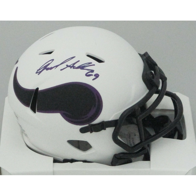 Vikings legend JARED ALLEN Signed Riddell Speed LUNAR Speed Mini Helmet AUTO BCA