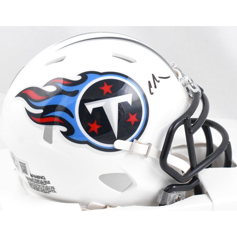 Chris Johnson Autographed Tennessee Titans Speed Mini Helmet Beckett W Hologram