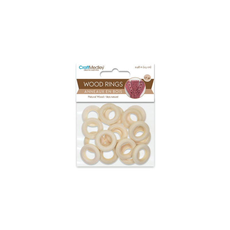 Craft Medley Craft Rings x17 – 25mm – Natural