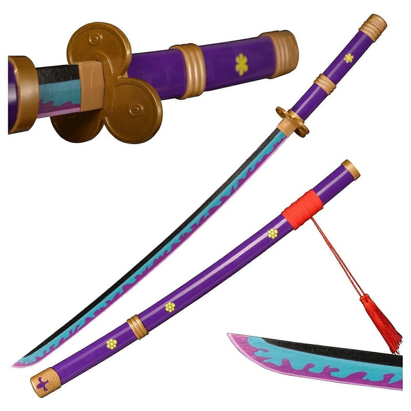 Katana Japanese Katana Handmade Anime Ninja Sword Toy Wooden Ninja Sword Samurai with Sheath/G
