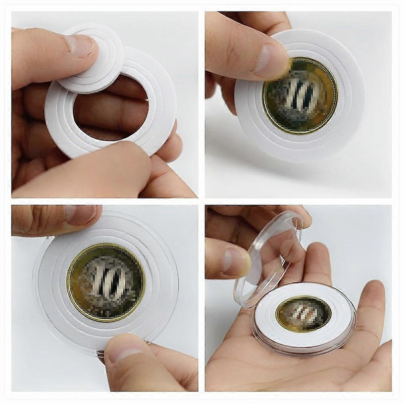 Pine Wood Holder Wooden Coins Storage Box for Collectible Commemorative Coin with 20pcs Capsules Accommodate
