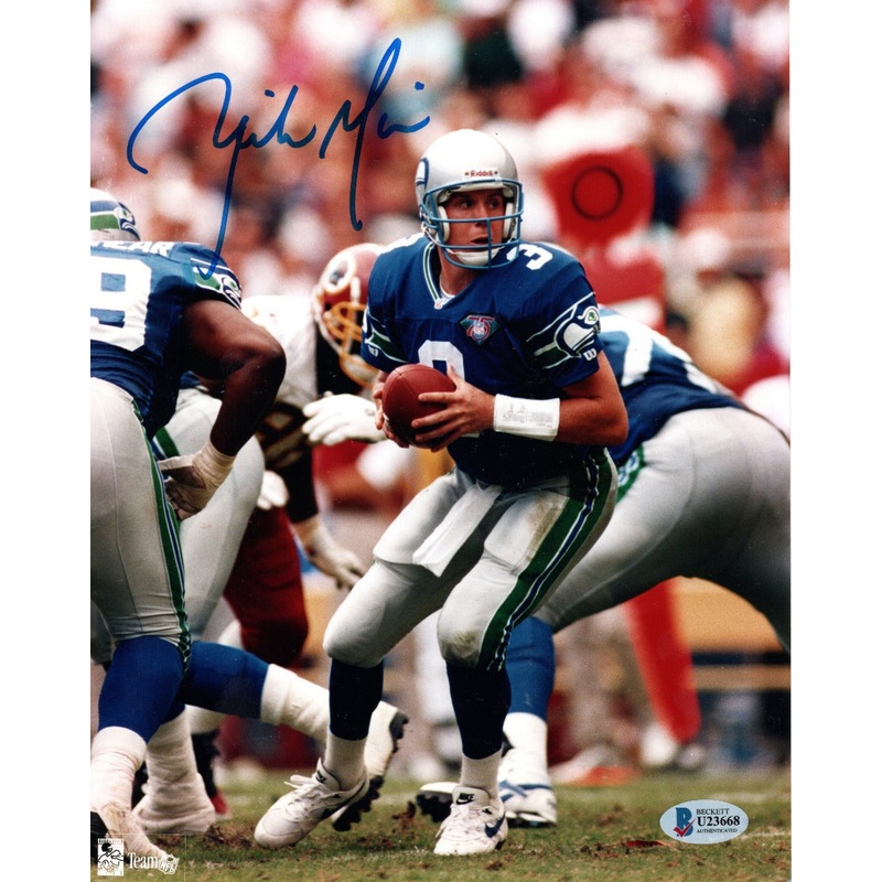 Rick Mirer Autographed Seattle Seahawks 8×10 Photo Beckett Authenticated #2