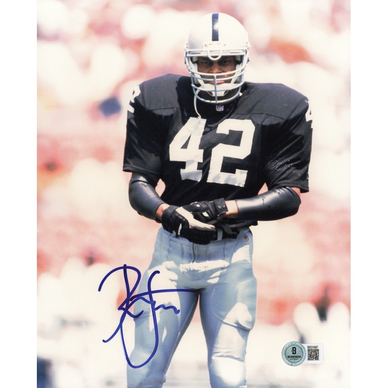 Ronnie Lott Autographed 8×10 Photo Oakland Raiders Beckett BAS QR #BS31997