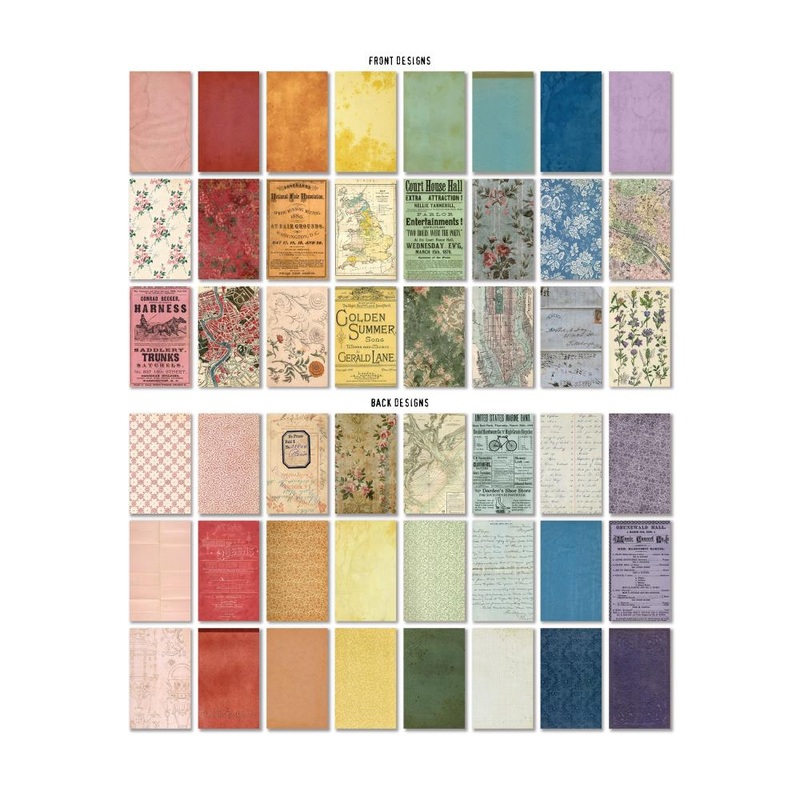 Tim Holtz Idea-Ology Backdrops Double-Sided Cardstock 6X10 24/Pkg Volume #5