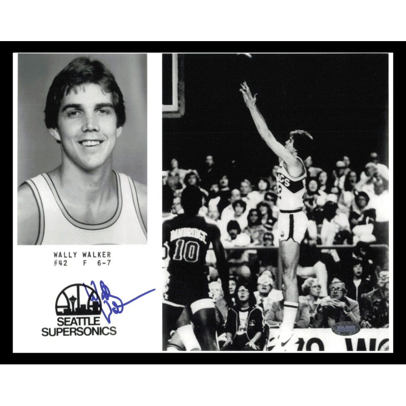 Wally Walker Autographed Signed 8×10 Photo Seattle Supersonics MCS Holo #87327
