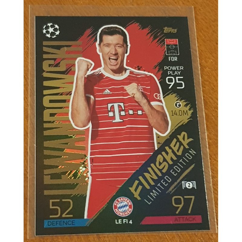 2022-23 Topps Match Attax Robert Lewandowski Limited Edition Finisher #LE-FI-4 Trading Card