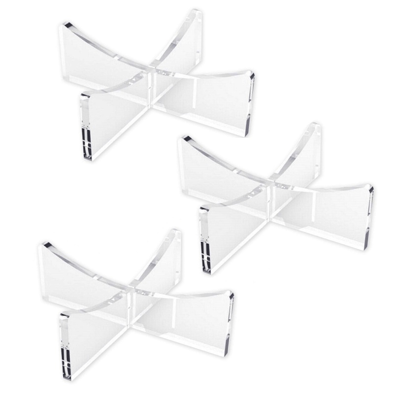 ARELENE 3Pcs Acrylic Multi-Function Display Stand Rugby Basketball Football Bracket Holder Transparent Rack Support Base