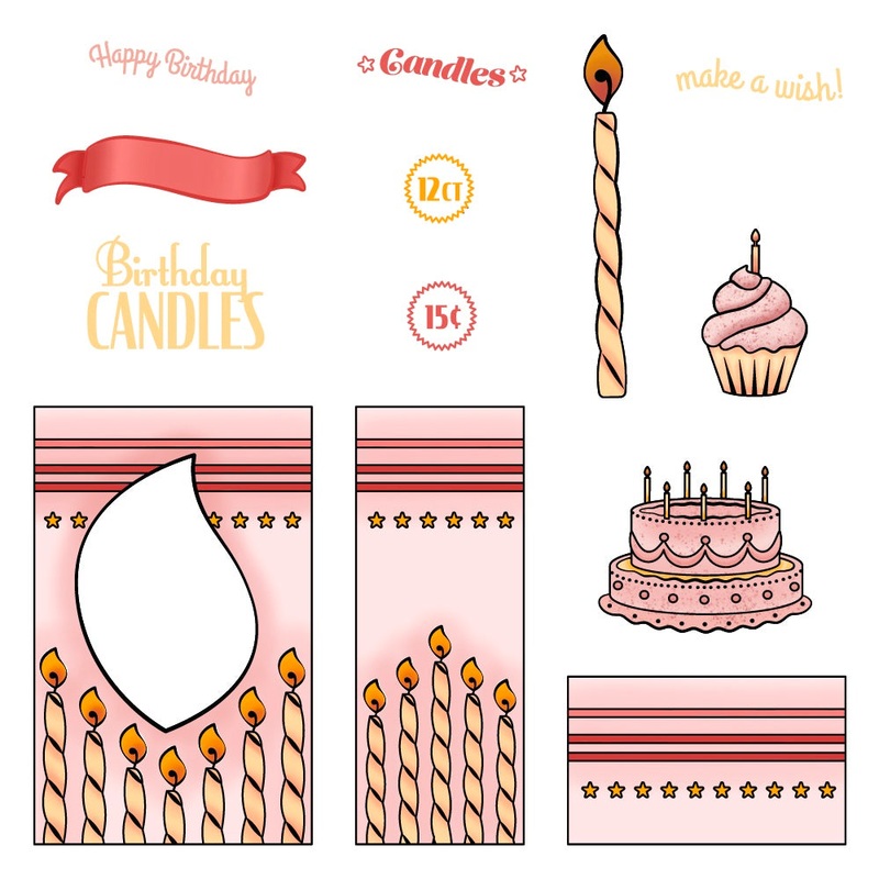 Birthday Candle VGCB Add-On – 6×6 Stamp Set – Retiring