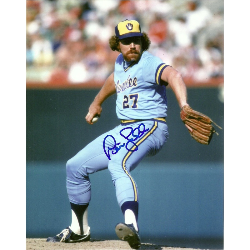Brewers 1982 AL Champ PETE LADD (d) Signed 8×10 Photo #2 AUTO