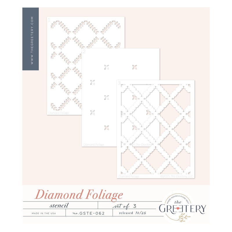 Diamond Foliage Stencil