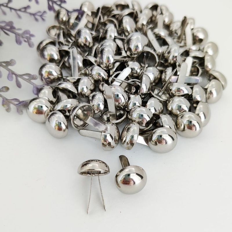 Dress My Craft Brads 12mm 20/Pkg Chrome
