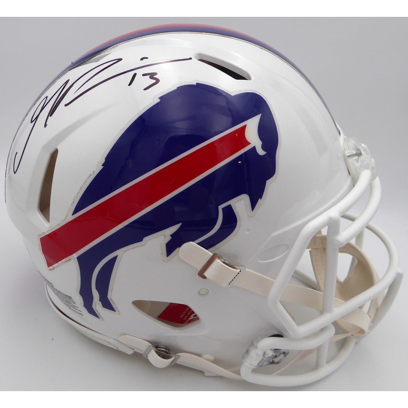 Gabe Davis Autographed Bills Authentic Full Size Speed Helmet Beckett QR WS65659